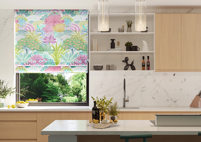 Kolkata Velvet, Summer Dream - Motorised Roman Blind - Image 3